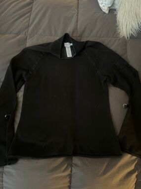 Calvin Klein  vintage 90s Black turtle Neck Knit Sweater Size L